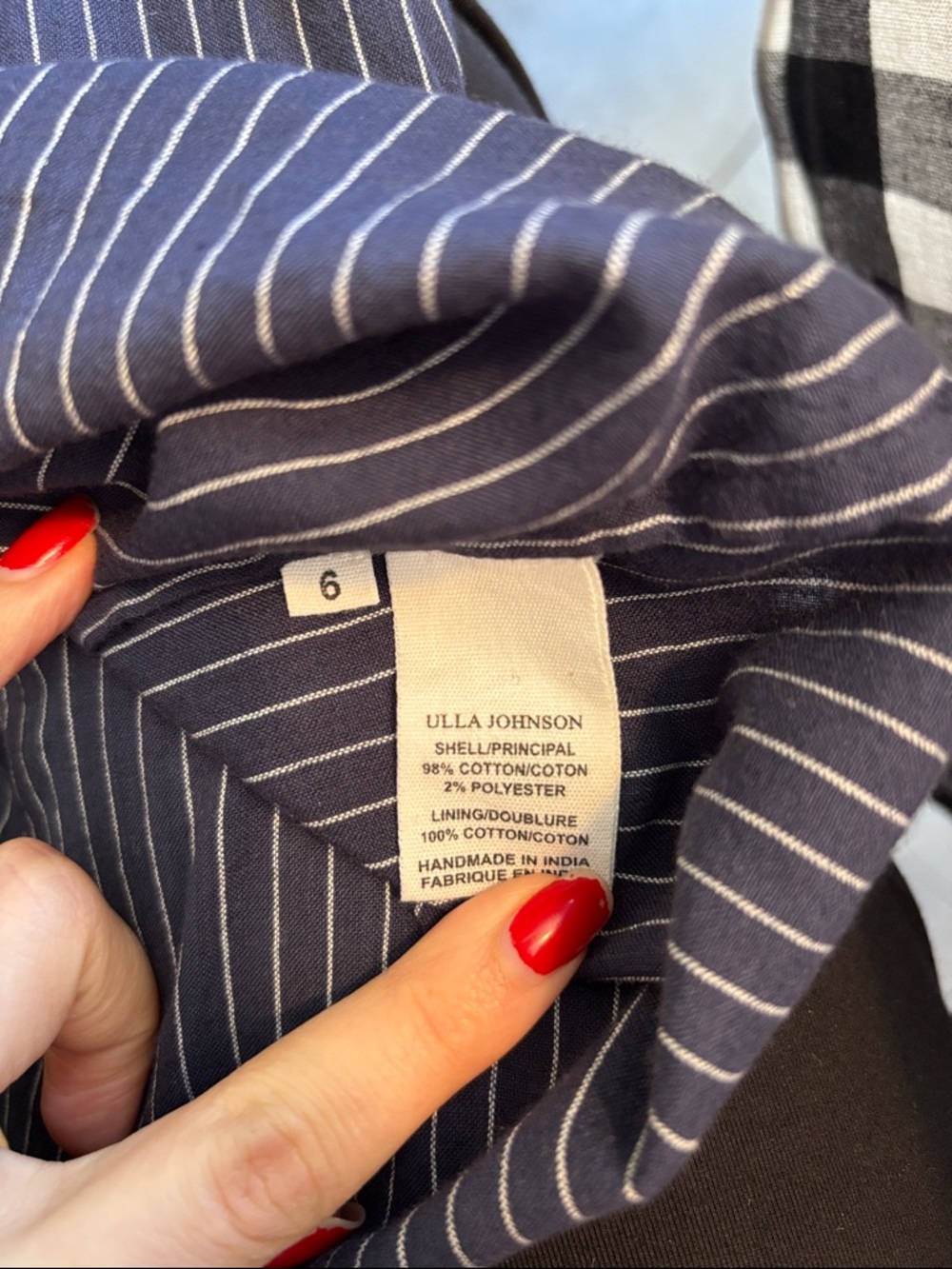 Ulla Johnson Blue Pinstripe One-Shoulder Maxi Dress - Picture 6 of 9